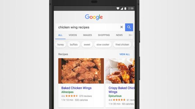 Google’s Recipe Search Adds Suggestions And Flavour Categories