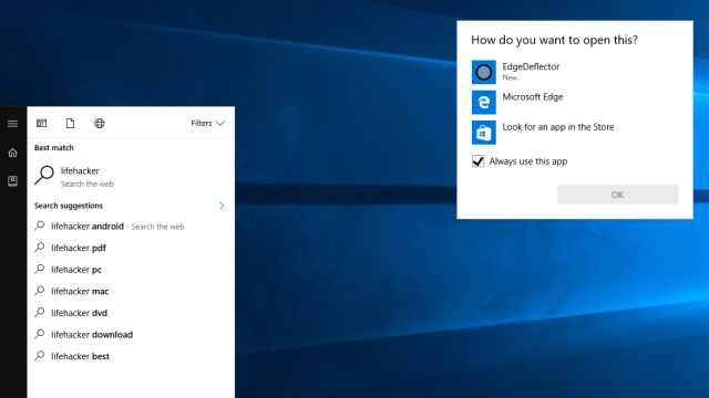 EdgeDeflector Forces Cortana To Use Your Default Web Browser