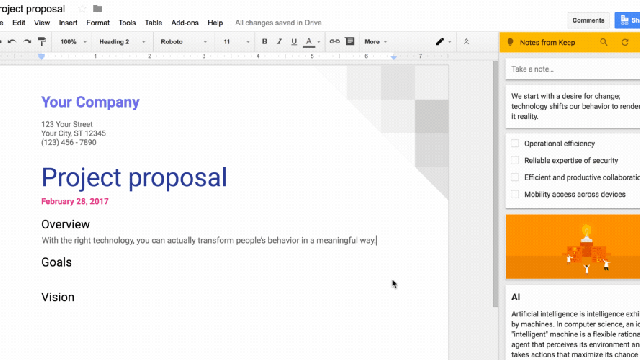 Google Opens Up Keep To G Suite Users And Adds Docs Integration