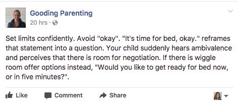 Stop Saying ‘OK?’ After Every Instruction You Give A Child