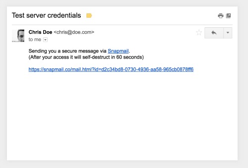 Snapmail Allows You To Send Self-Destructing Gmail Messages