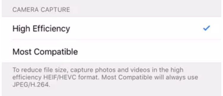 Save Space On Your IPhone By Changing This IOS 11 Camera Setting