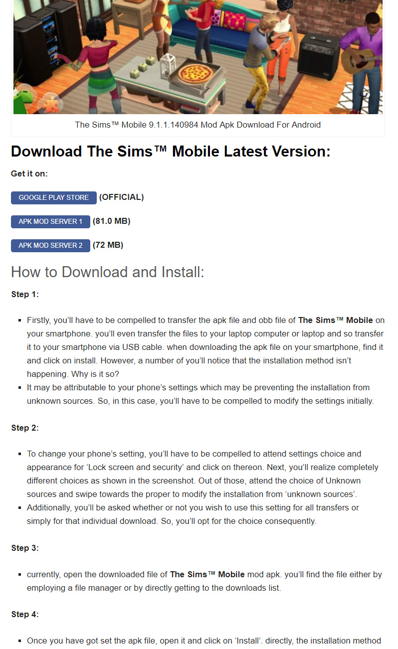 Cheat The Sims Mobile APK for Android Download