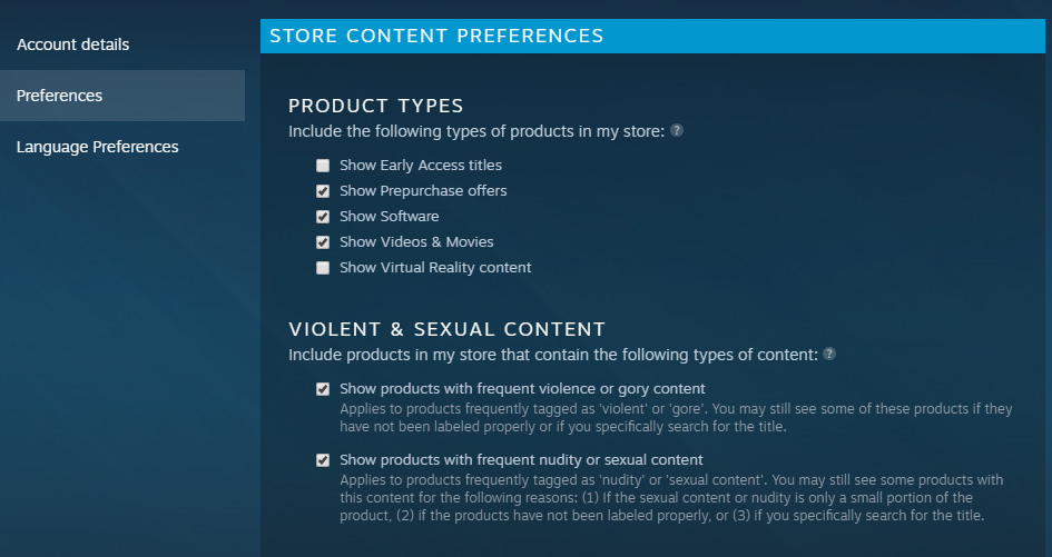 How To Filter Out Steam’s Sexy (Or Gory) Games