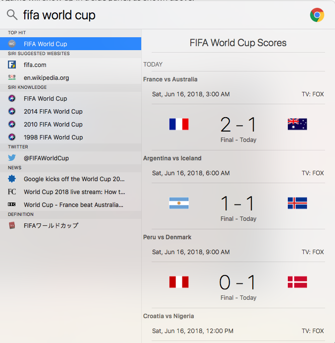 Check World Cup Scores Directly From Your Computer’s Search Bar