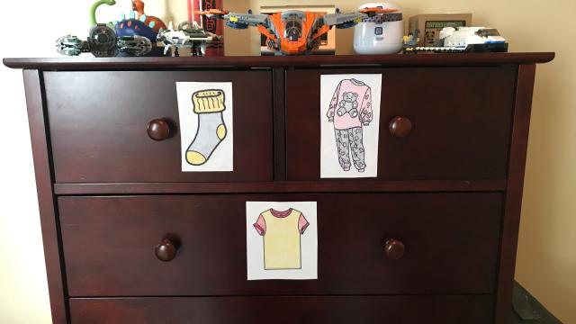Label Your Kid’s Dresser Drawers With What Belongs Inside