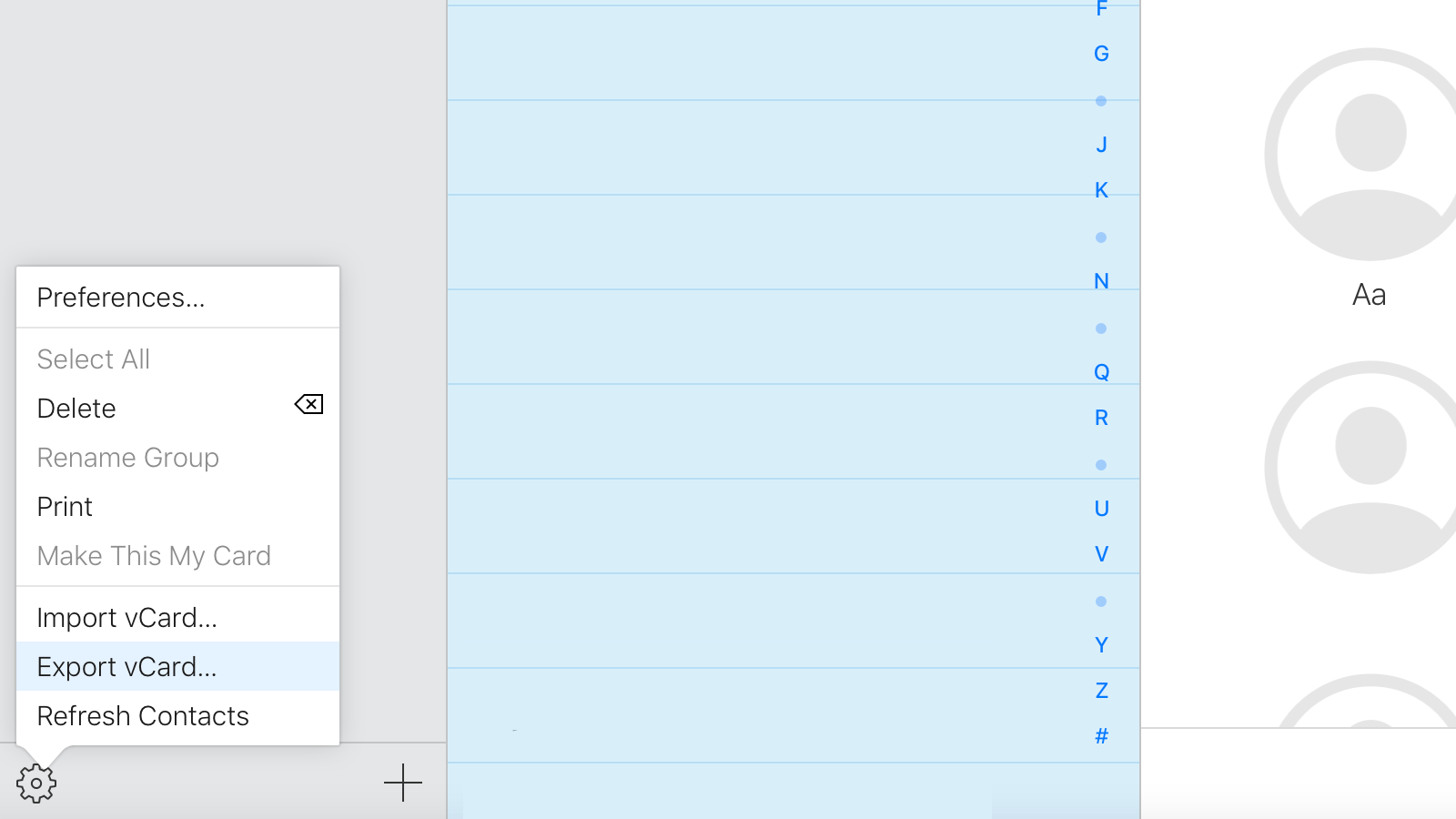 Exporting iCloud contacts. (Screenshot: Pranay Parab)