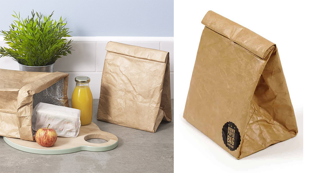 luckies of London Brown Paper Bag Lunch Box