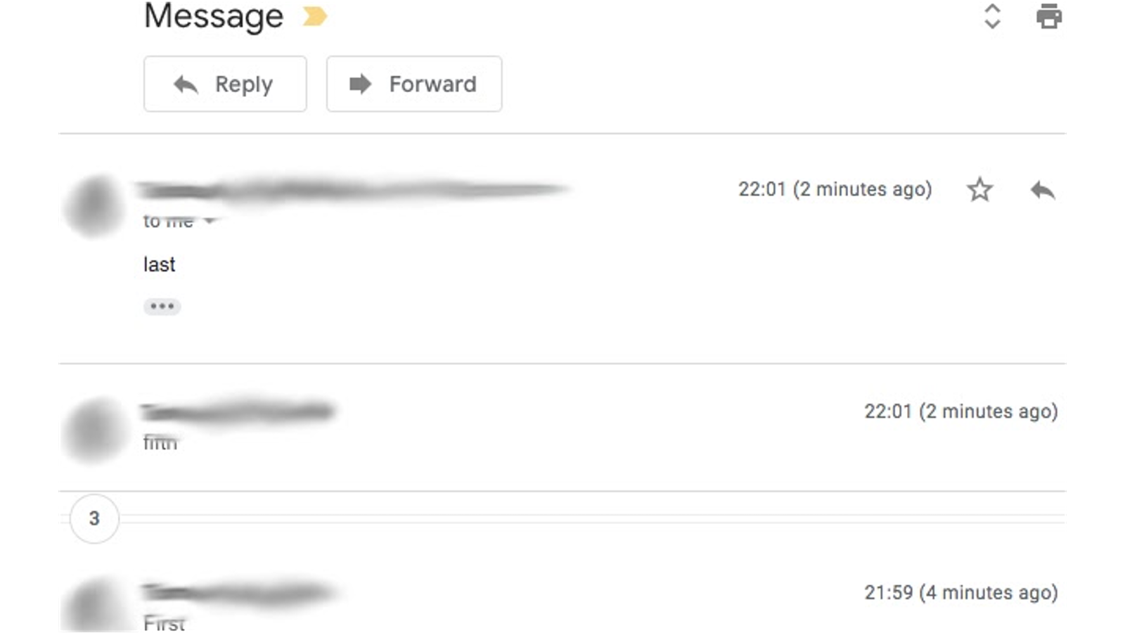 Screenshot: Gmail Reverse Conversation