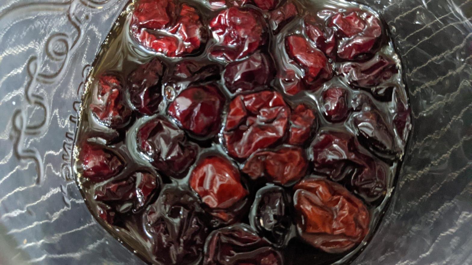Fermented cranberries in honey. (Photo: Amanda Blum)