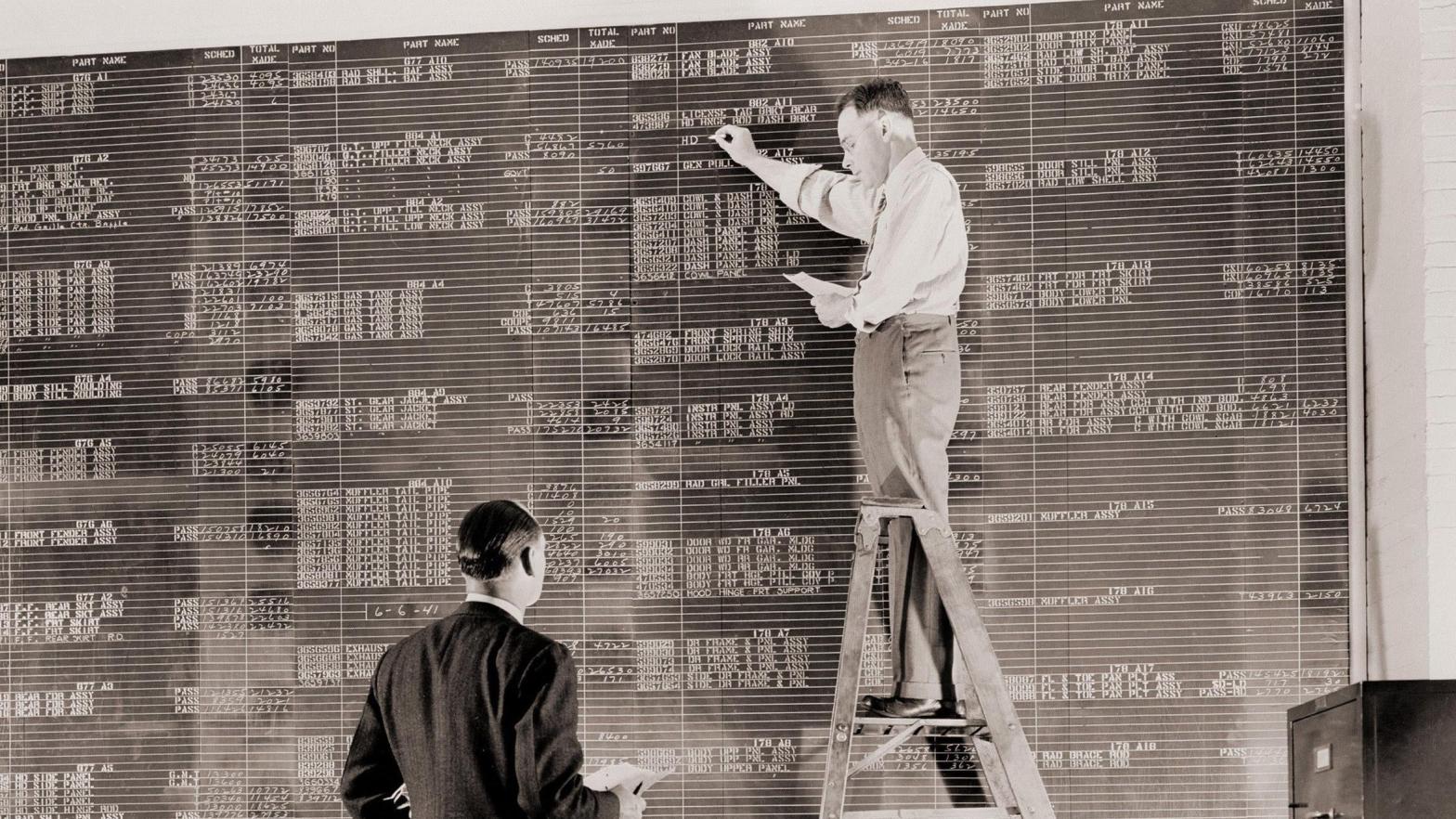 This is what passed for a spreadsheet in 1941. (Photo: Everett Collection, Shutterstock)