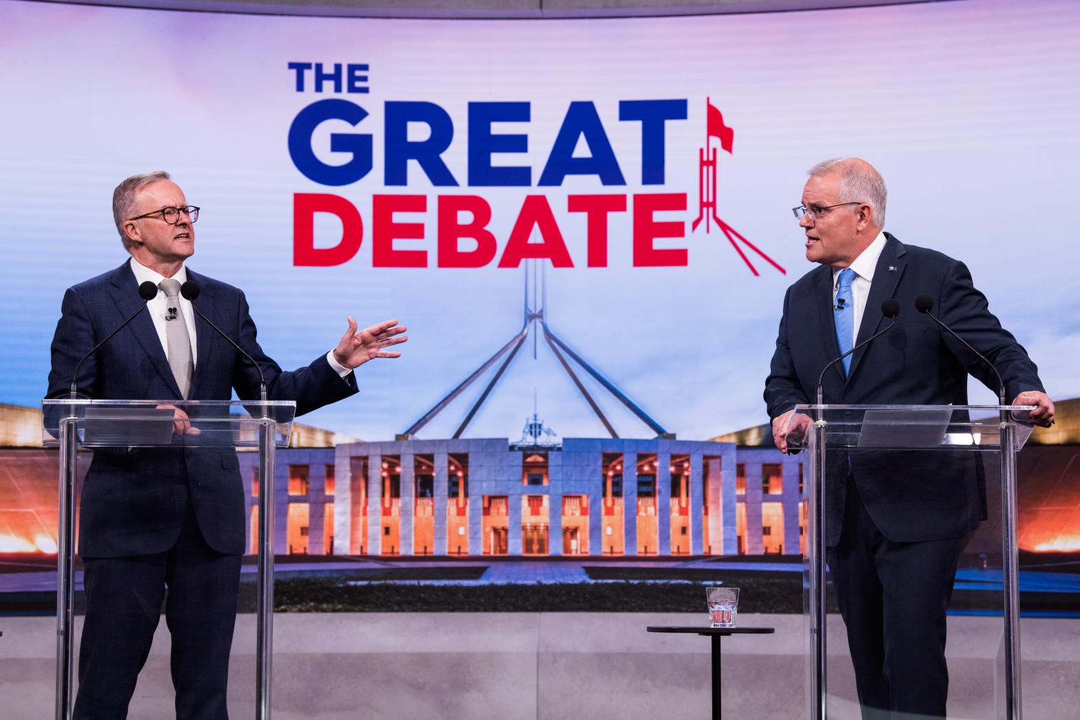 Scott Morrison And Anthony Albanese Take Part In Second Leaders' Debate Ahead Of Federal Election