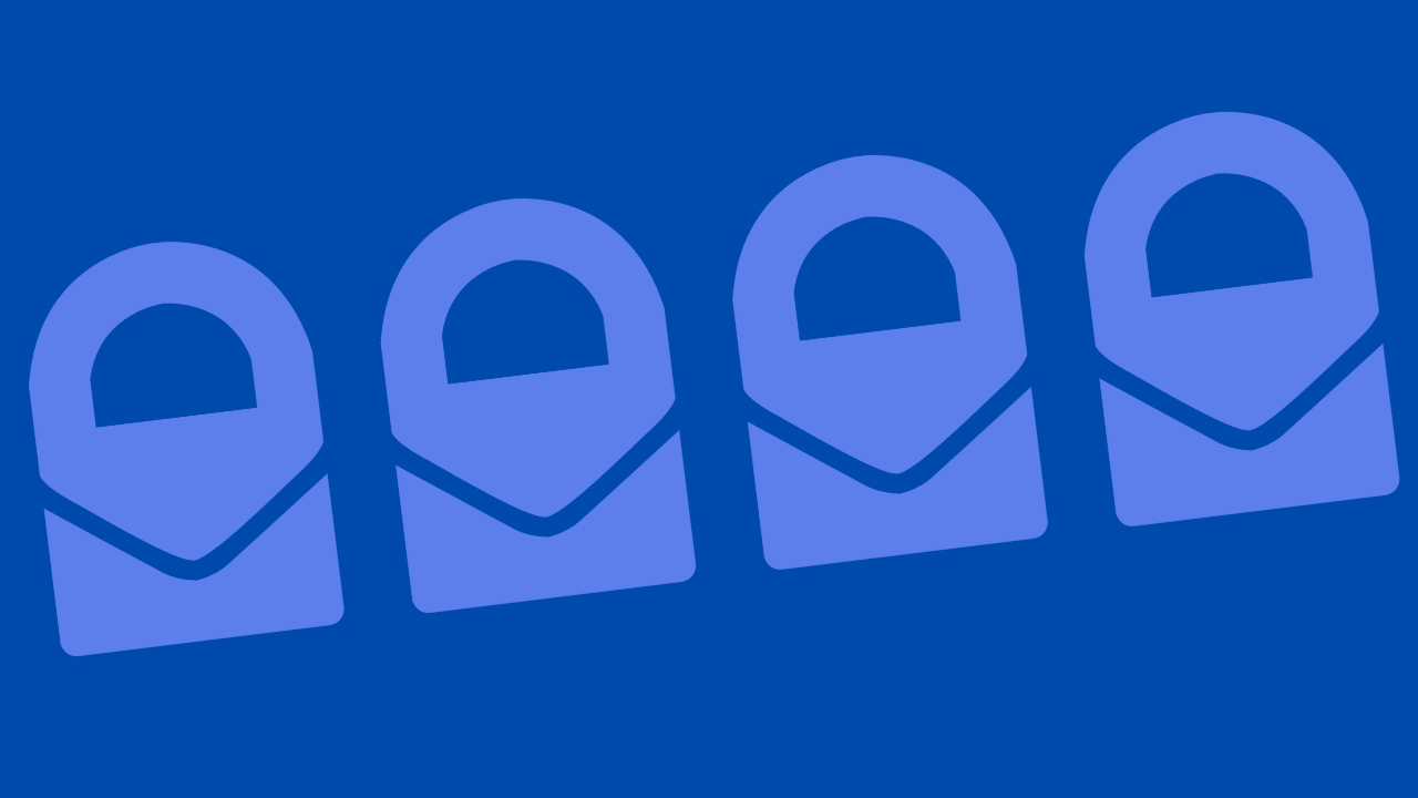 protonmail logo on blue background