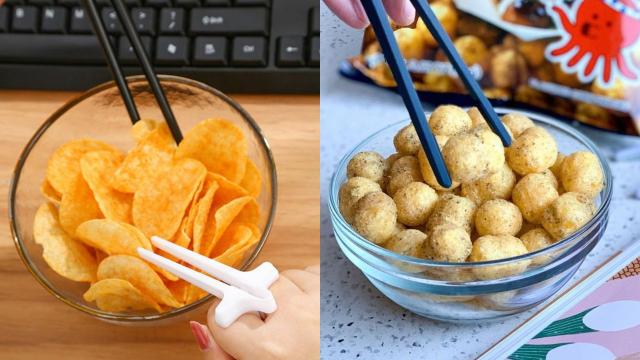 These $7 Finger Chopsticks Will Stop You From Getting Grubby Hands While Snacking
