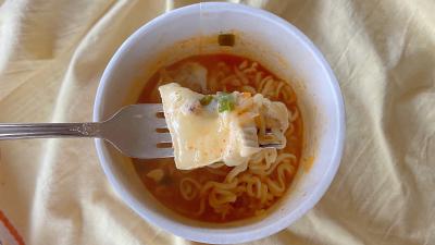 You Should Melt Brie Into Your Spicy Instant Ramen