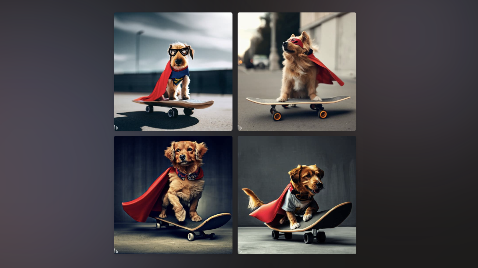 Superhero dogs on skateboards. (Screenshot: Jake Peterson)