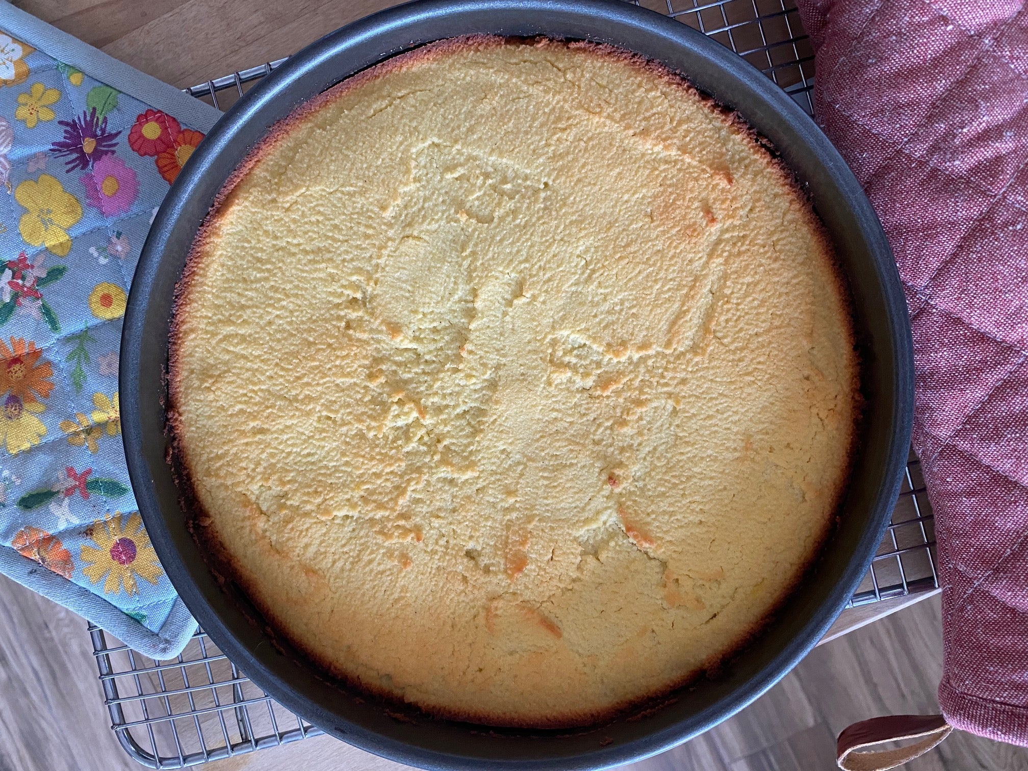 Cake after baking. (Photo: Allie Chanthorn Reinmann)