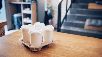 You Should Upcycle That Cardboard Drink Holder As a Kitchen Organiser