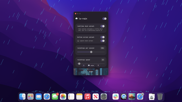 You Can Literally Make It Rain on Your Mac’s Desktop