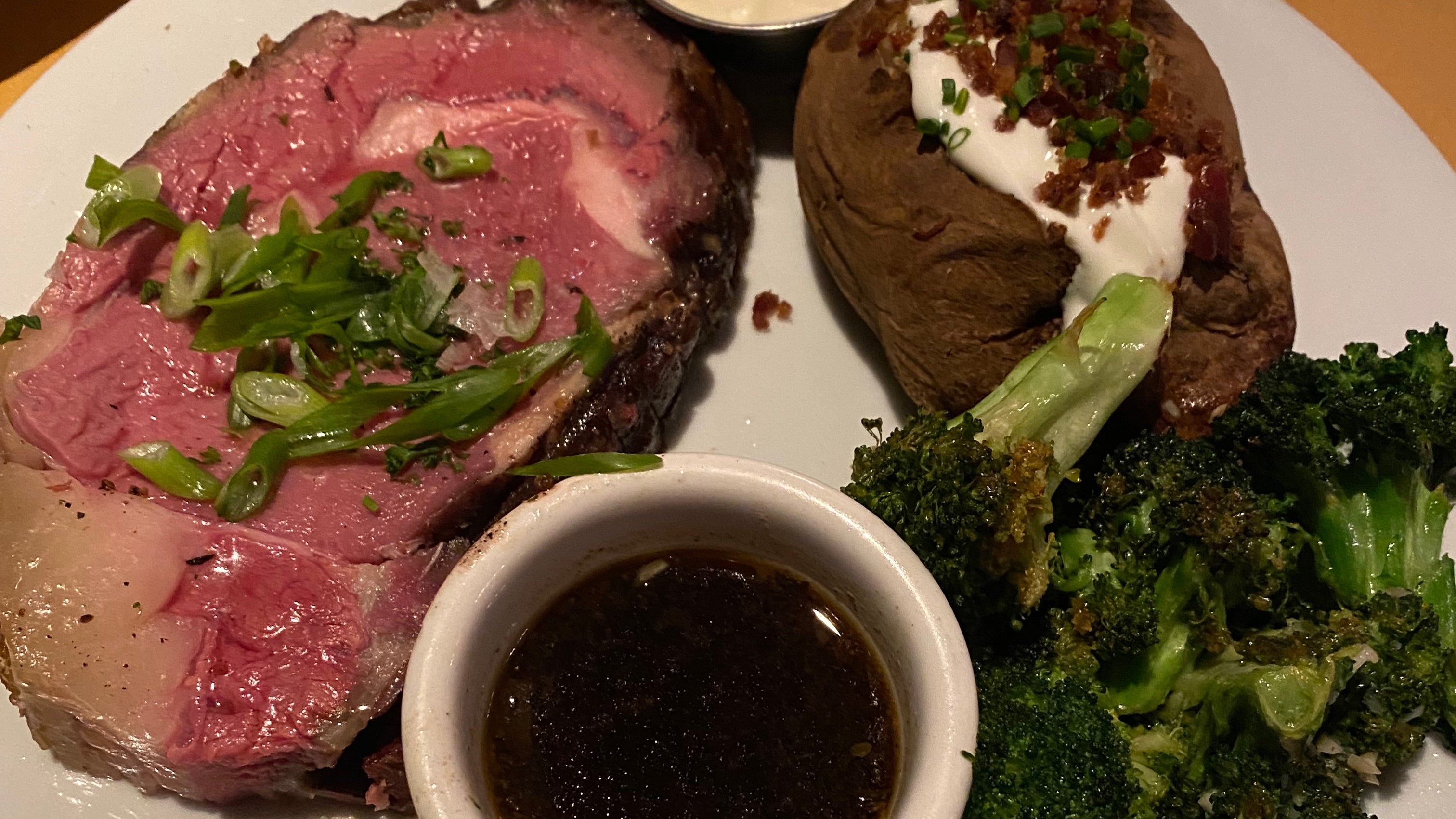My prime rib from Clyde's (Photo: Claire Lower)