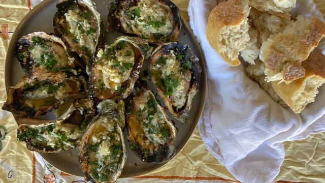 Charbroil Buttery, Garlicky Oysters Over Your Charcoal Chimney