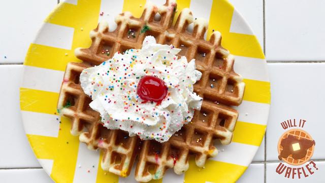 These Birthday Cake Waffles Are Almost Too Easy