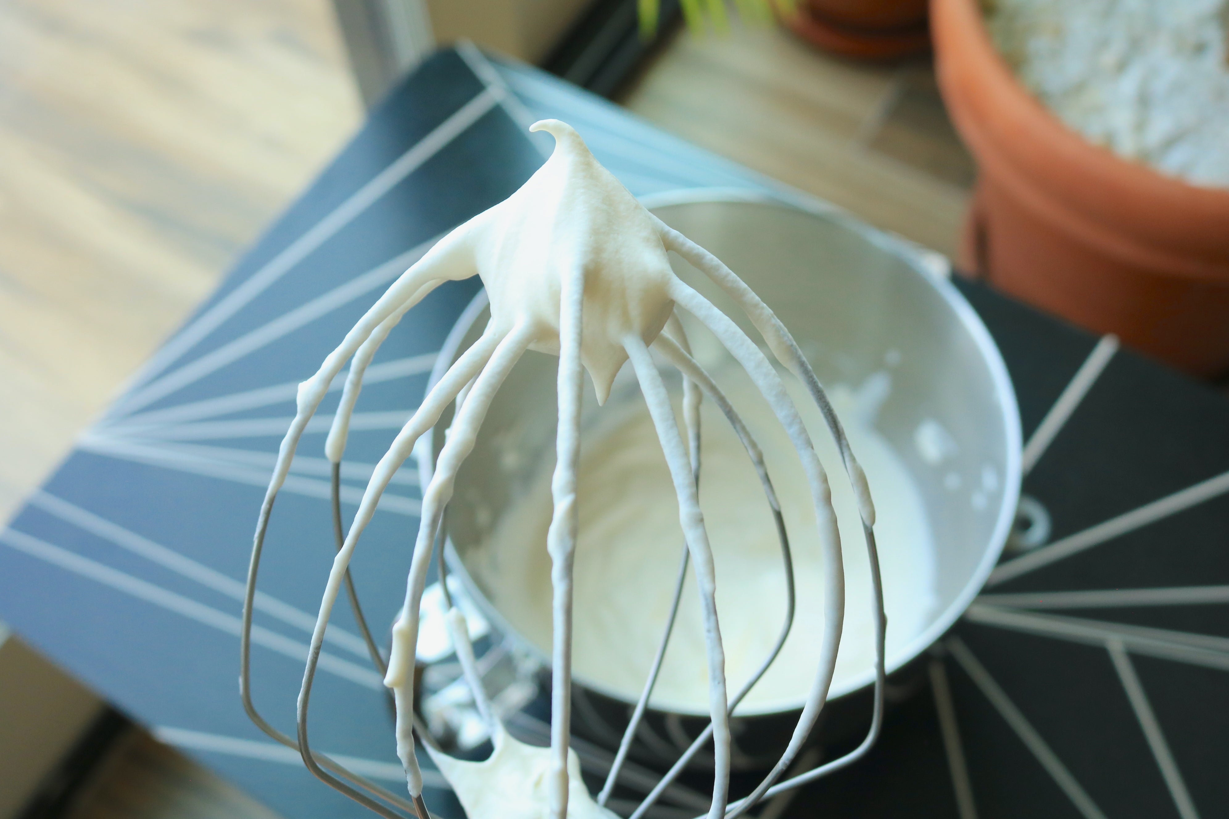 Medium peak whipped cream.  (Photo: Allie Chanthorn Reinmann)