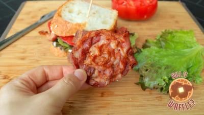 Make a Better BLT With a Waffled Bacon Patty