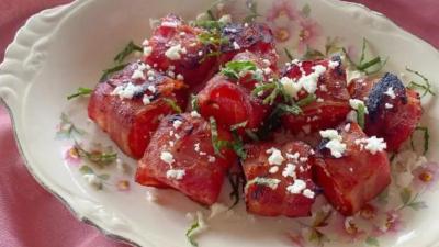 Air Fry Bacon-Wrapped Watermelon for an Intriguing Salad