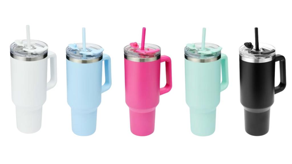Kmart is selling a $15 dupe of the Stanley Quencher cup water bottle