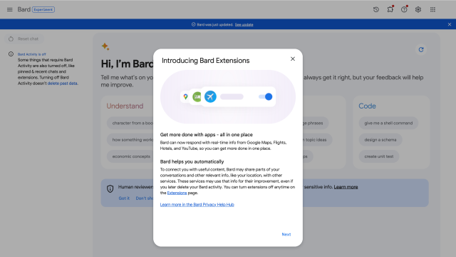 You Can Now Connect Bard to Gmail, Google Docs, YouTube, and More