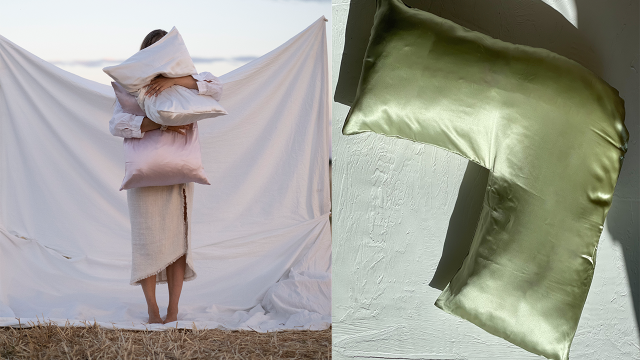 Sleepy Girl Has Dropped Silk Cases for Boomerang Pillows, And They Are Gorgeous