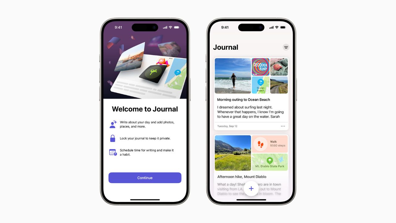 Journal app iphone apple