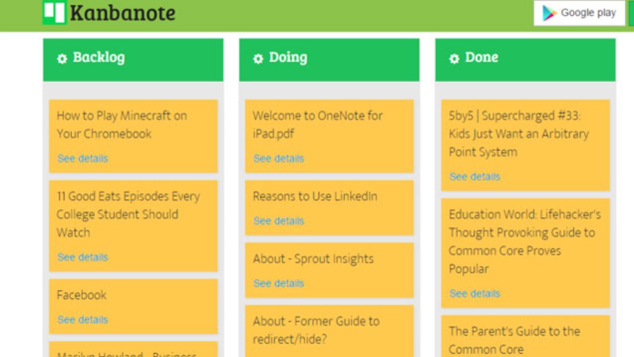 Kanbanote Organises Your Evernote Notes In Trello-Like Boards