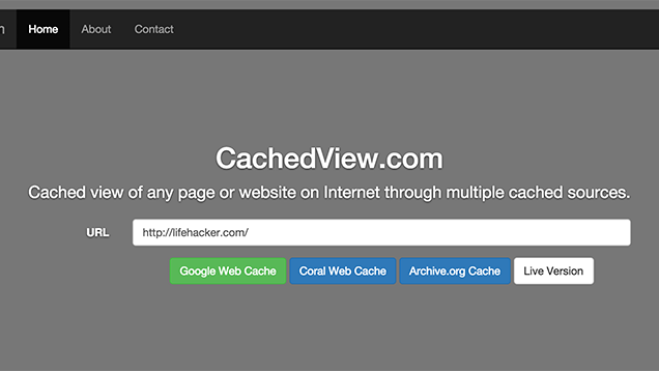 CachedView Shows Cached Webpages From Google, Archive.org And Coral