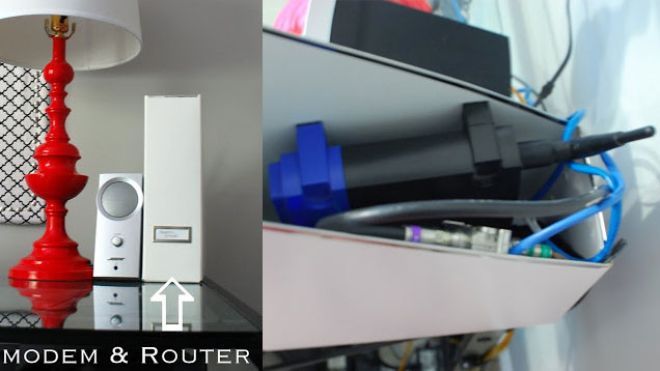 Hide A Wi-Fi Router In A Magazine Holder