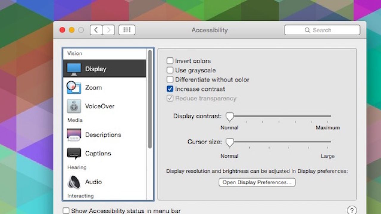 Fix Slow Animations In Yosemite By Enabling ‘Increase Contrast’