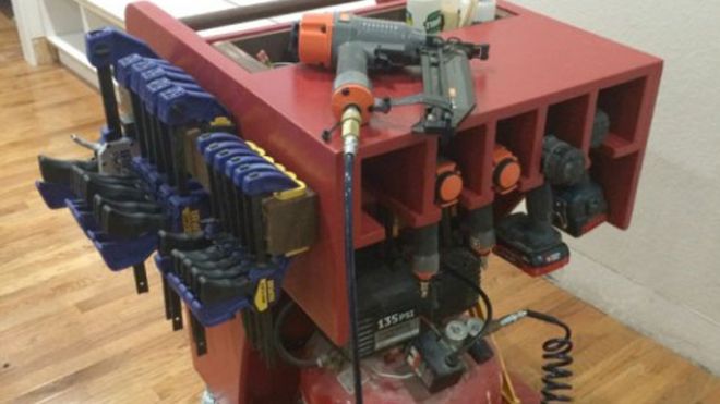 Build A Rolling Air Compressor And Tool Cart To Stay Ultra Organised
