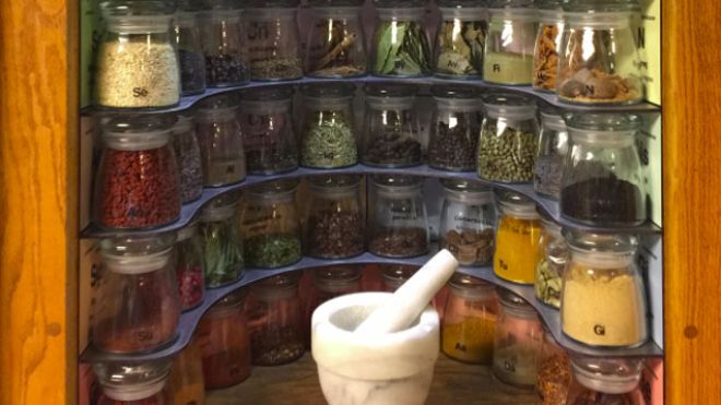Geek Out In Your Kitchen With This DIY Periodic Table Of Spices Rack