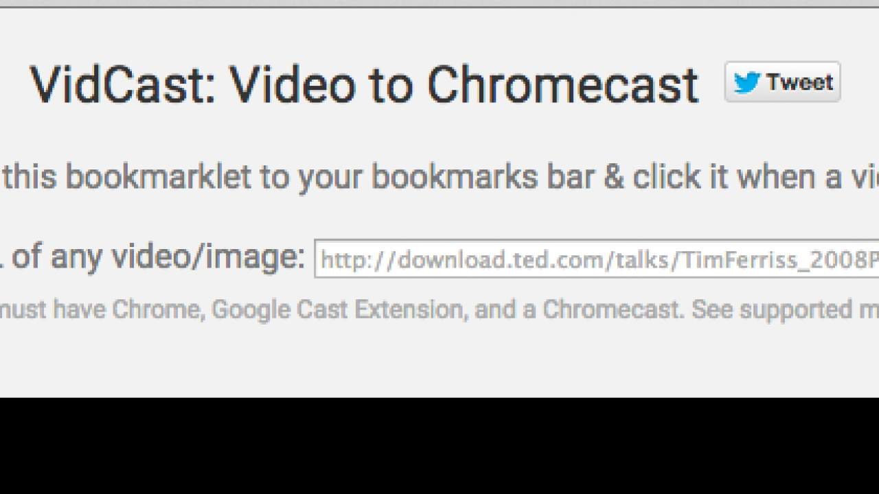 VidCast Streams Almost Any Web Video To Your Chromecast