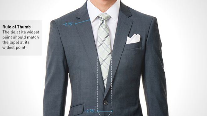 Find The Perfect Tie To Match Your Suit With The Lapel Rule