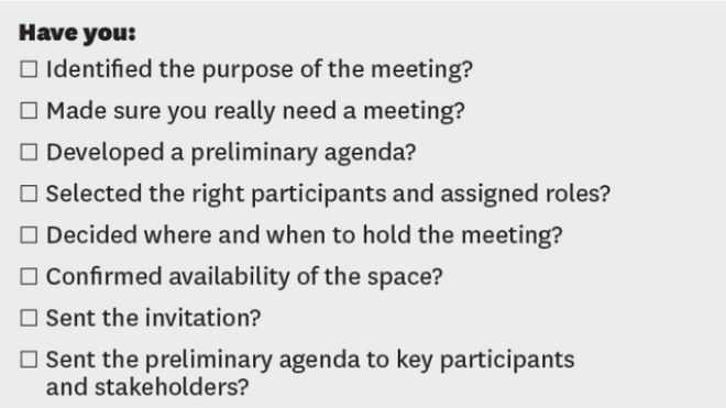 This Checklist Makes Sure Your Next Meeting Is Productive One