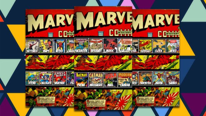 The Marvel Comics Home Screen