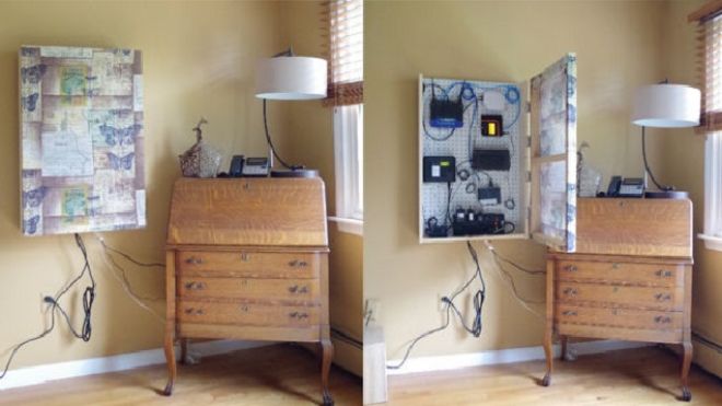 Discreetly Organise Your Home Network Gear Inside A Custom Art Frame
