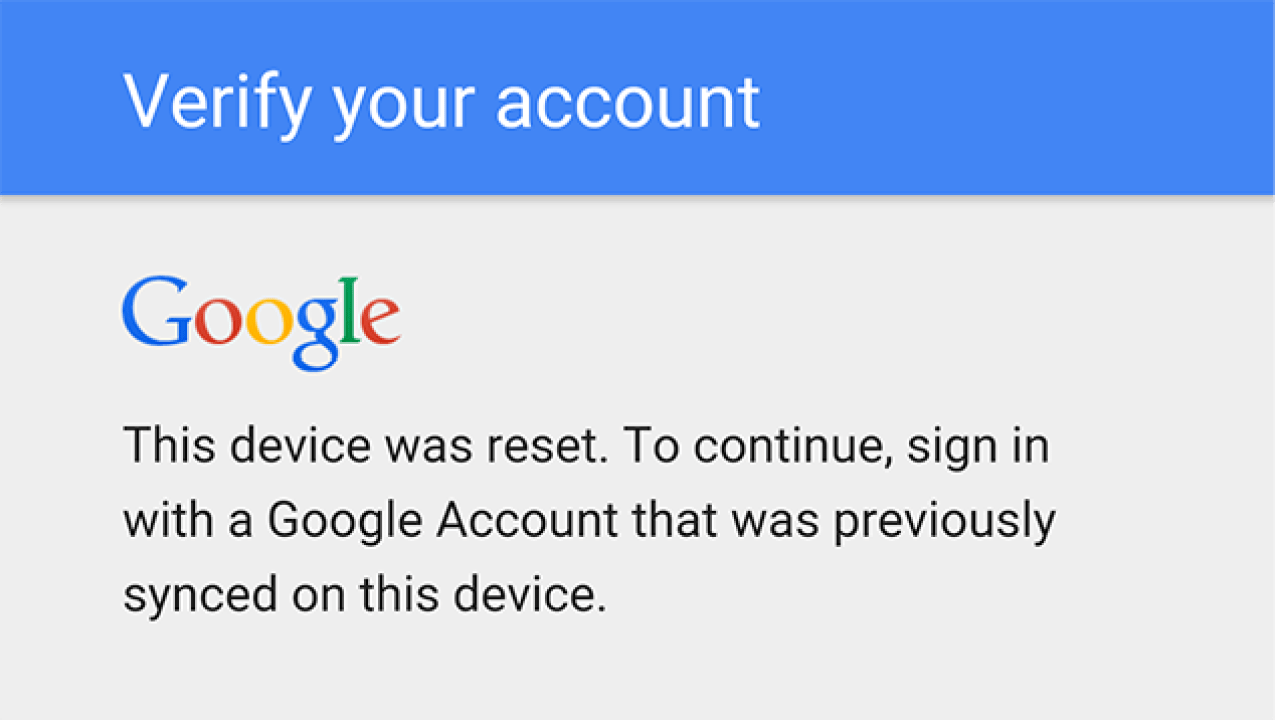 Don’t Change Your Google Password Right Before Resetting Your Phone