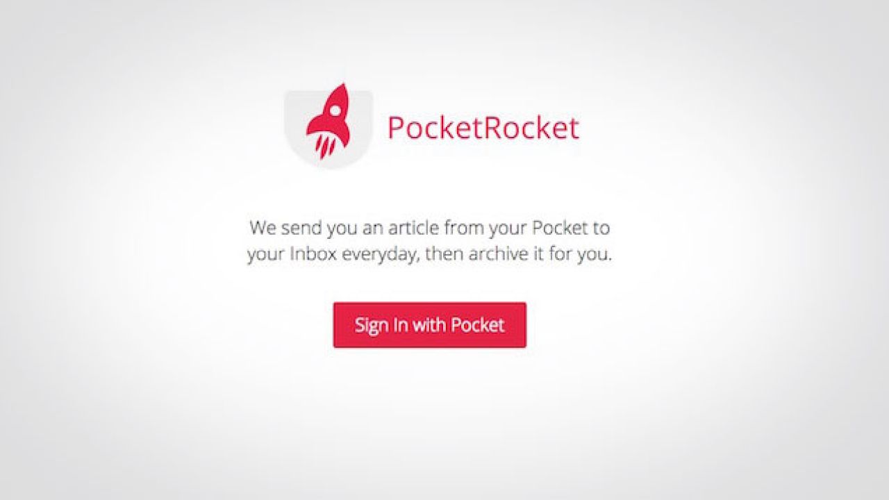 PocketRocket Emails You A Pocket Article A Day