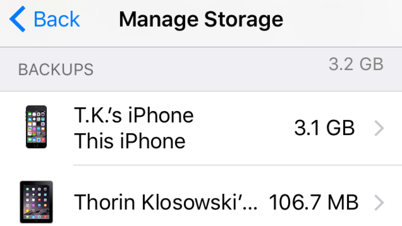 Delete Old iPhone iCloud Backups To Free Up Space