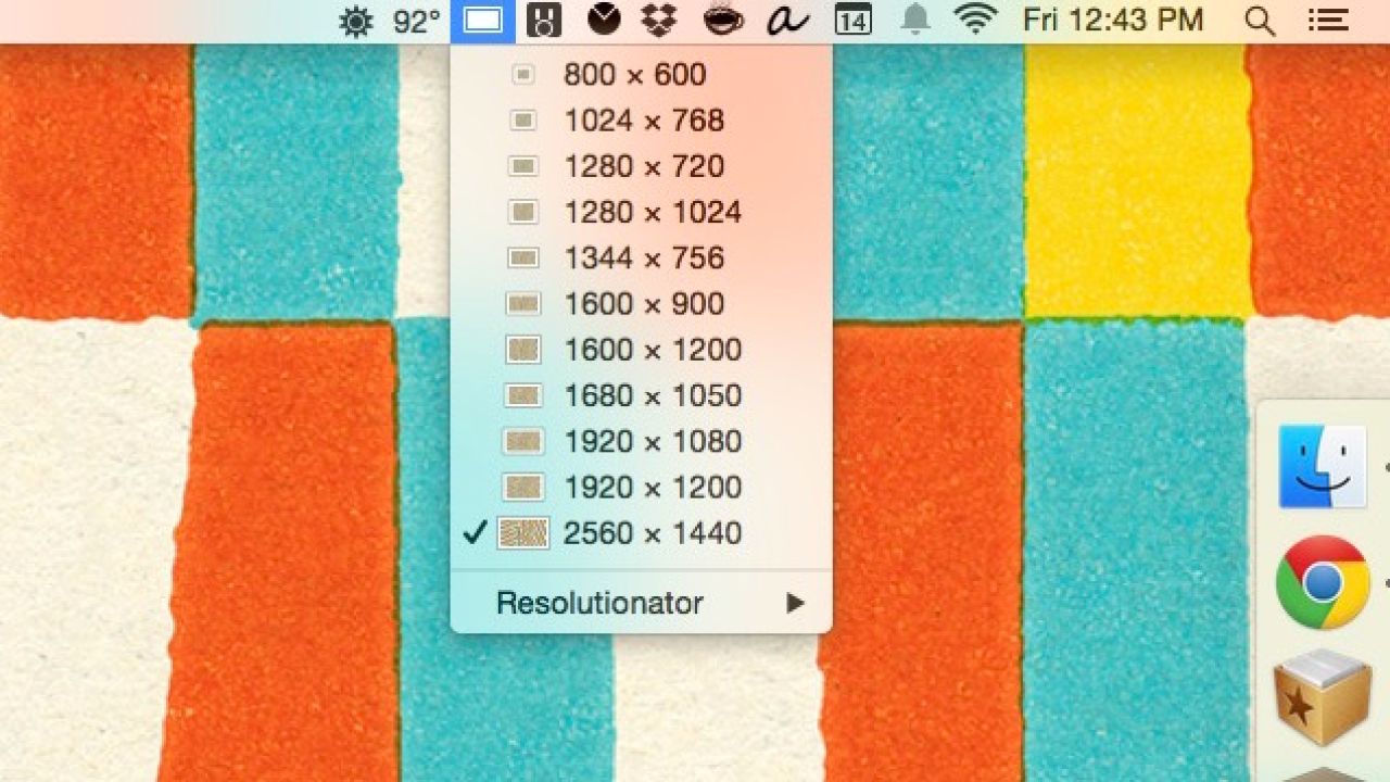 Resolutionator For Mac Swaps Between Display Resolutions With A Shortcut