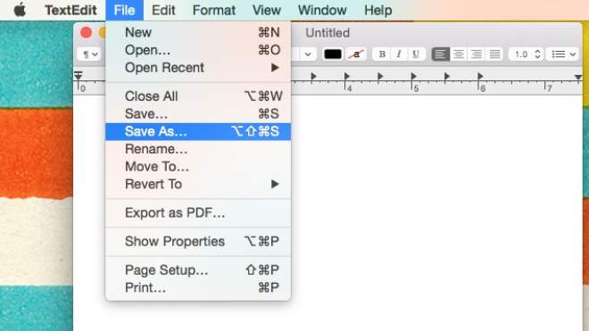 Enable ‘Save As’ On A Mac With The Option Key