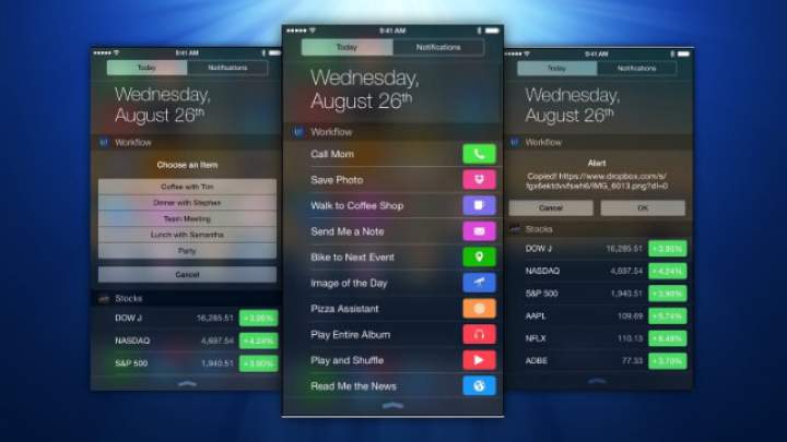 Workflow Adds A Today Widget For Instant Automation On iOS